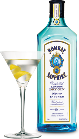 Bombay Sapphire Gin 70cl (268x469), Png Download