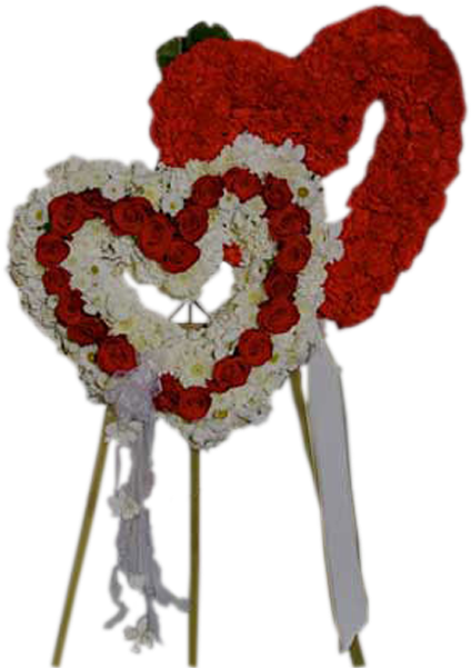 Red & White Double Heart - Heart (600x600), Png Download