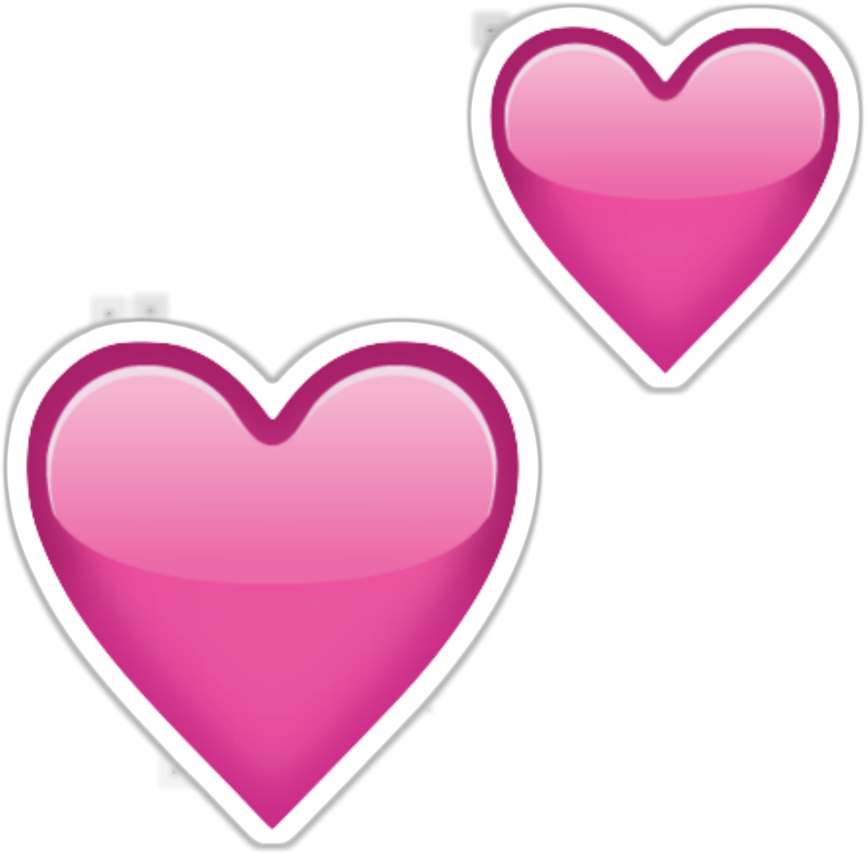 Double Hearts Png For Kids - Two Hearts Emoji Png (1776x1750), Png Download