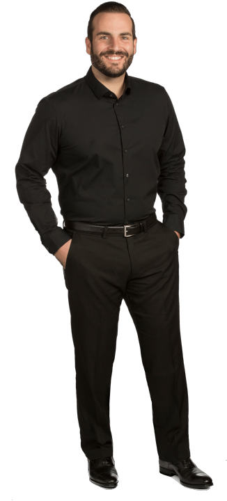 Ryan E - Abernethy - Mens Black Suit Costume (360x758), Png Download