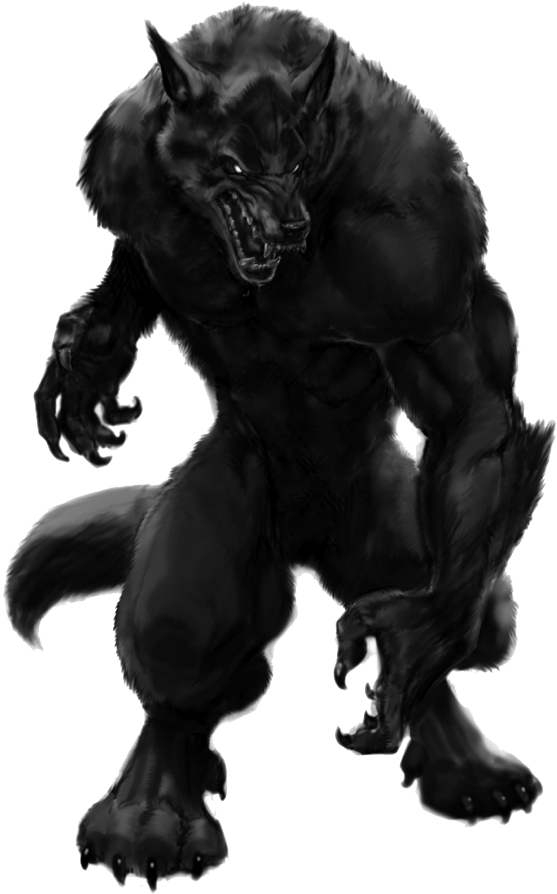 Creatures Transparent Png - Black Werewolf (687x929), Png Download
