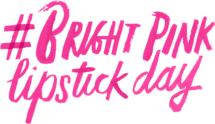 Enesa Rosic - Bright Pink Lipstick Day 2017 (772x474), Png Download