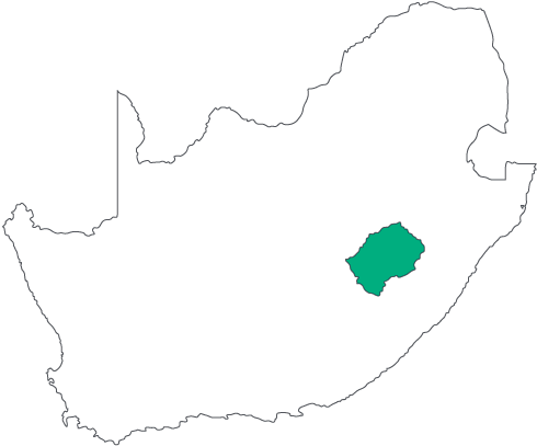 Country Of Service - South Africa Silhouette (500x427), Png Download