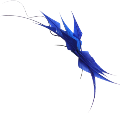 Mark T Burke Royal Blue Turkey Feather Headpiece - Royal Blue Feather Png (583x475), Png Download