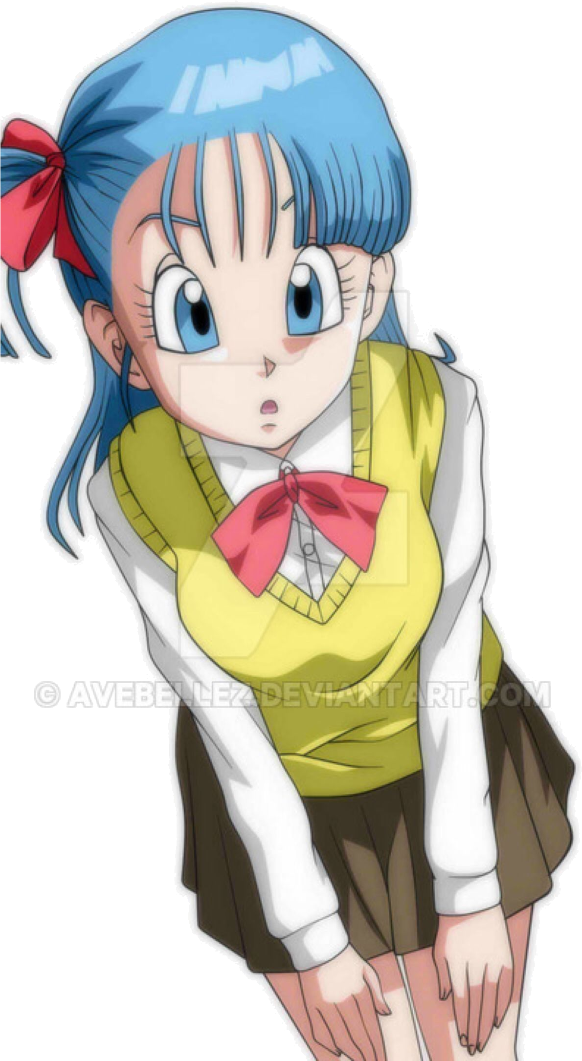 Schoolgirl Bulma - Dragon Ball Bulma Adolescente (1200x2400), Png Download