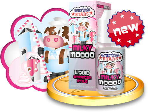 Moooo Flavour, Moooo Fun, Moooo Milky Moooo - American Stars E Liquid (543x408), Png Download