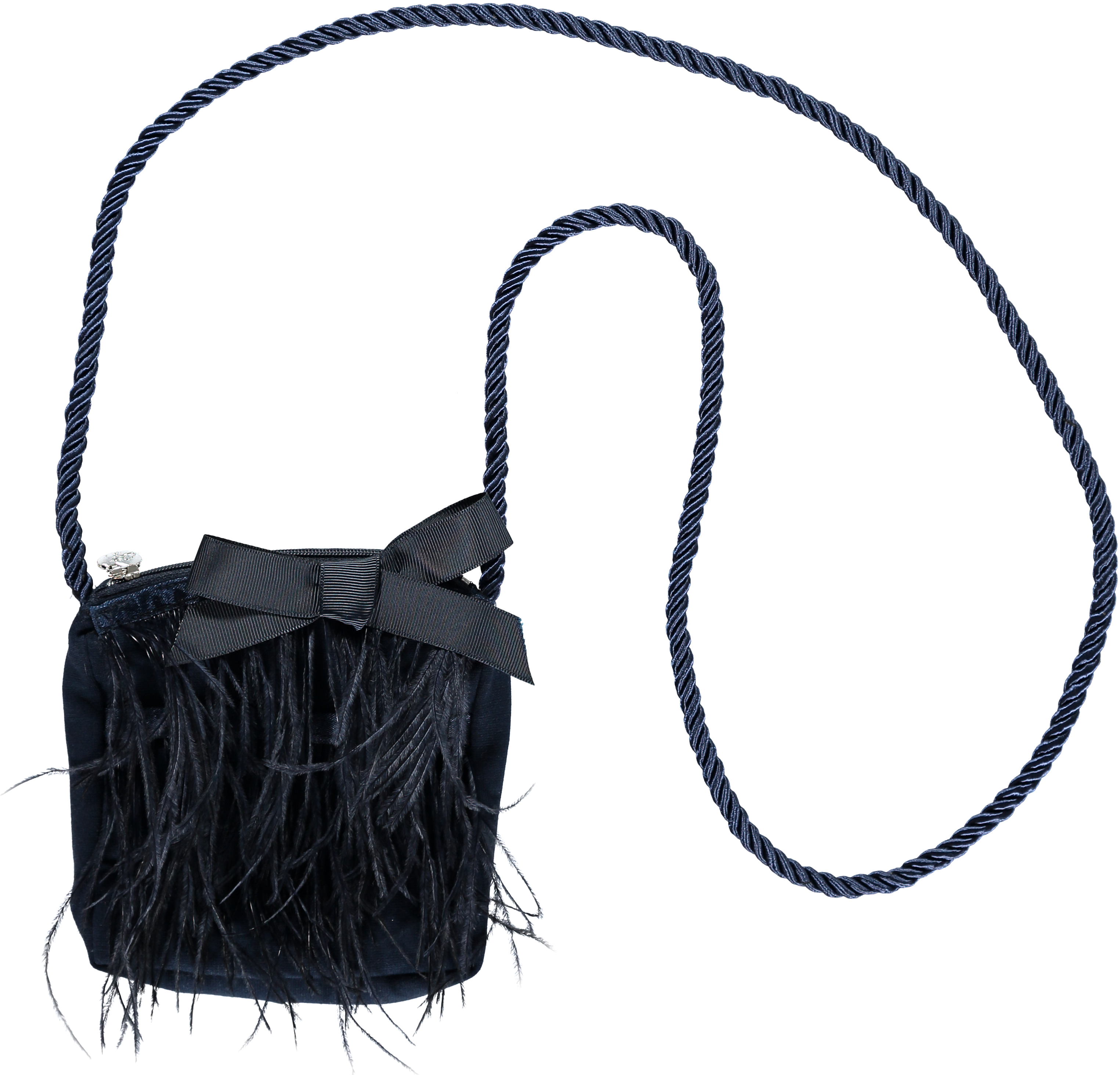 Aw18 A*dee Girls Amiee Navy Blue Feather Bag - Bag (3050x2928), Png Download