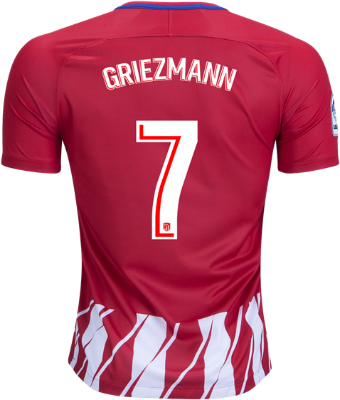 Nike Antoine Griezmann Atletico Madrid Home Jersey - Atletico Madrid 18 19 Griezmann (600x600), Png Download