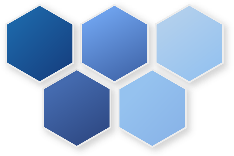 Hexagon Blue Png (791x527), Png Download