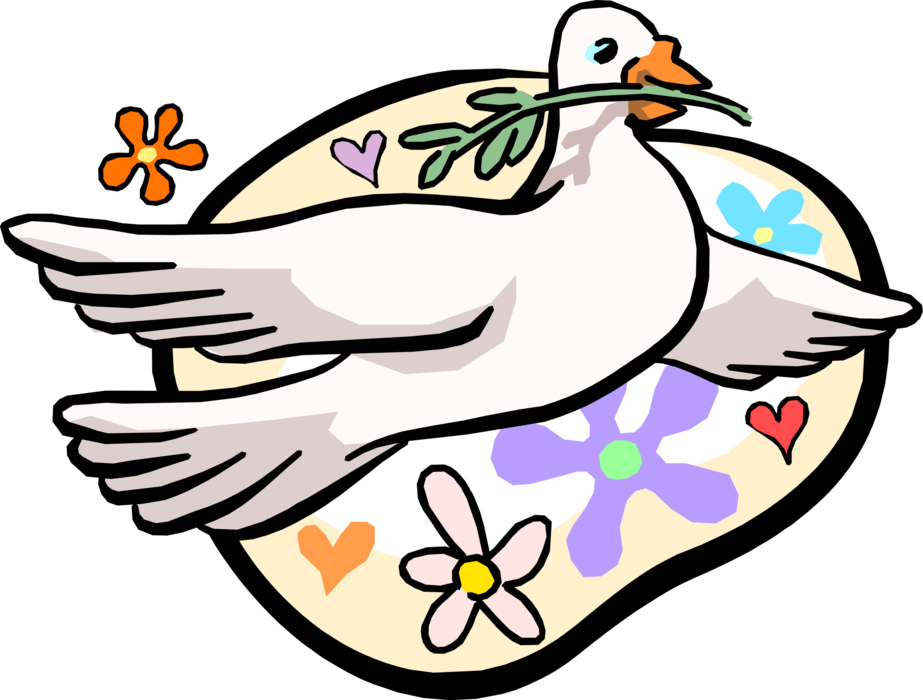 Vector Illustration Of Dove Of Peace Bird Secular Symbol - Symbolism In Literature (923x700), Png Download