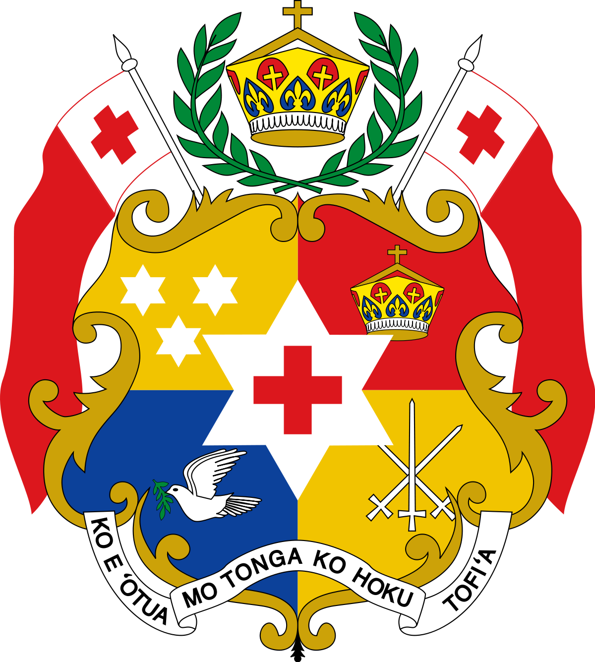Tongan Coat Of Arms (1200x1335), Png Download
