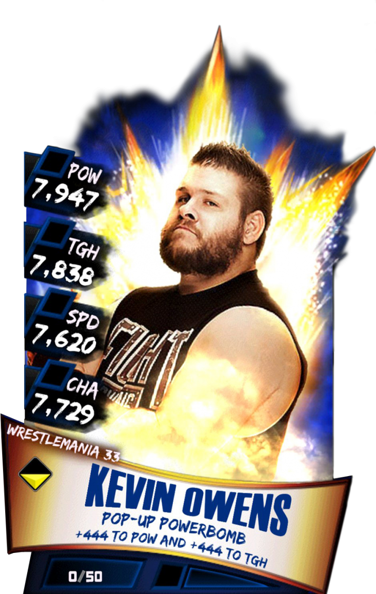 Kevinowens S3 14 Wrestlemania33 - Becky Lynch Wwe Supercard (733x1158), Png Download