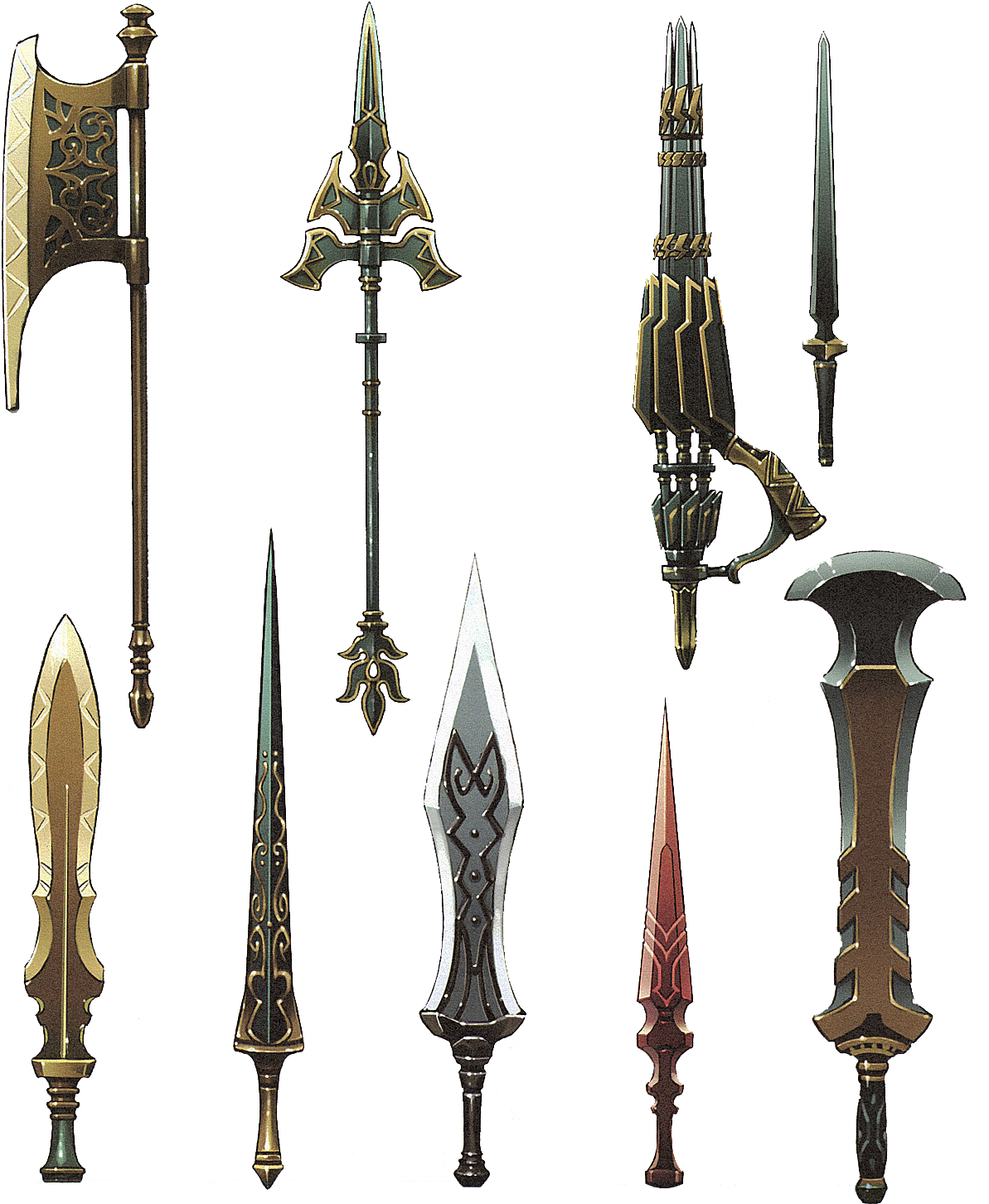 Gilgamesh's Weapons In Fate/extra Ccc - Babylons Weapons (500x500), Png Download