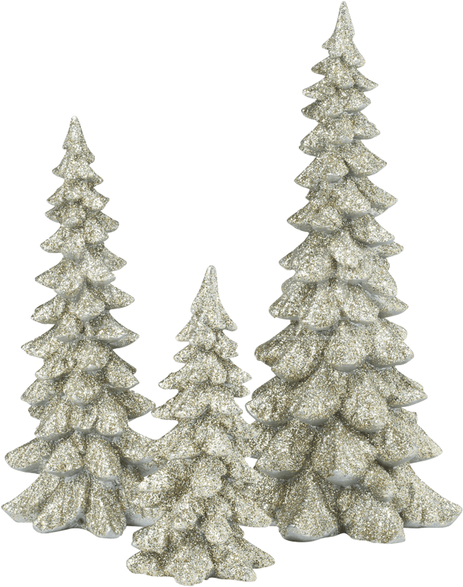 Silver Holiday Trees - Silver Holiday Trees Set Of 3 - Department 56 - Trees (850x850), Png Download