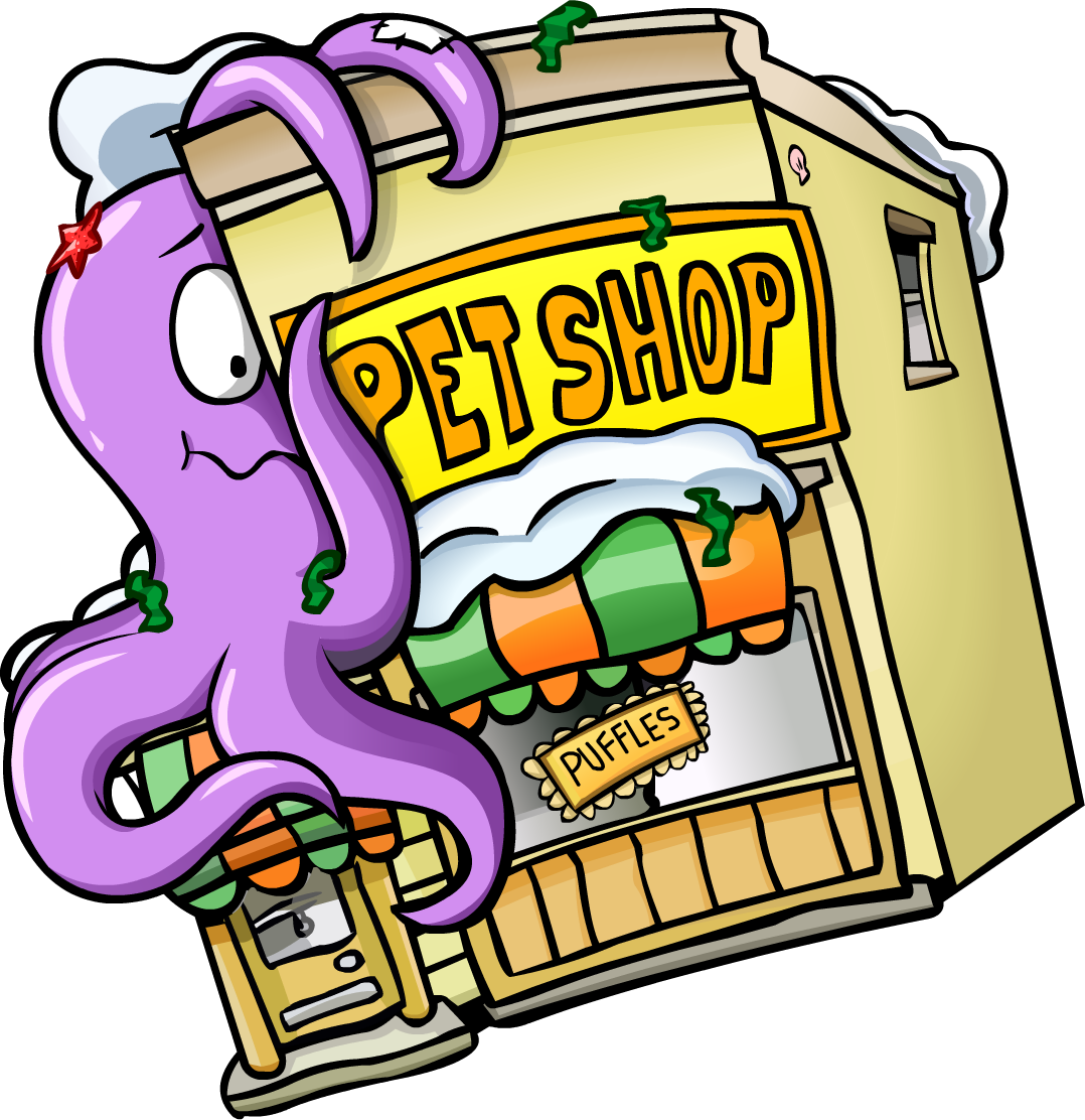 Submarine Party Pet Shop Exterior - Club Penguin Pet Shop (1078x1112), Png Download