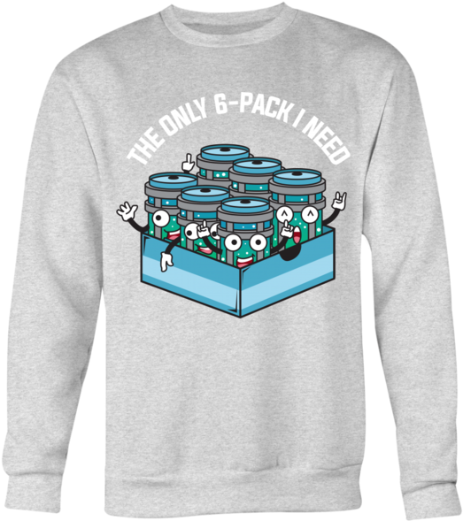 Crewneck Sweatshirt, Chug Jug Six-pack - World Says Give Up Hope Whispers Try (600x600), Png Download