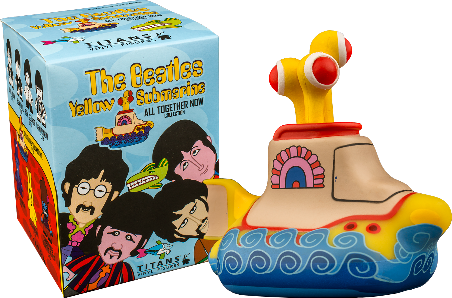 Yellow Submarine Titans Vinyl Figures Series 2 - Titan Yellow Submarine Figures (1500x991), Png Download