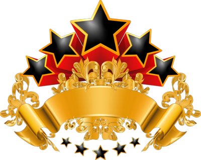 5 Gold Stars Png - Gold Vector (400x318), Png Download
