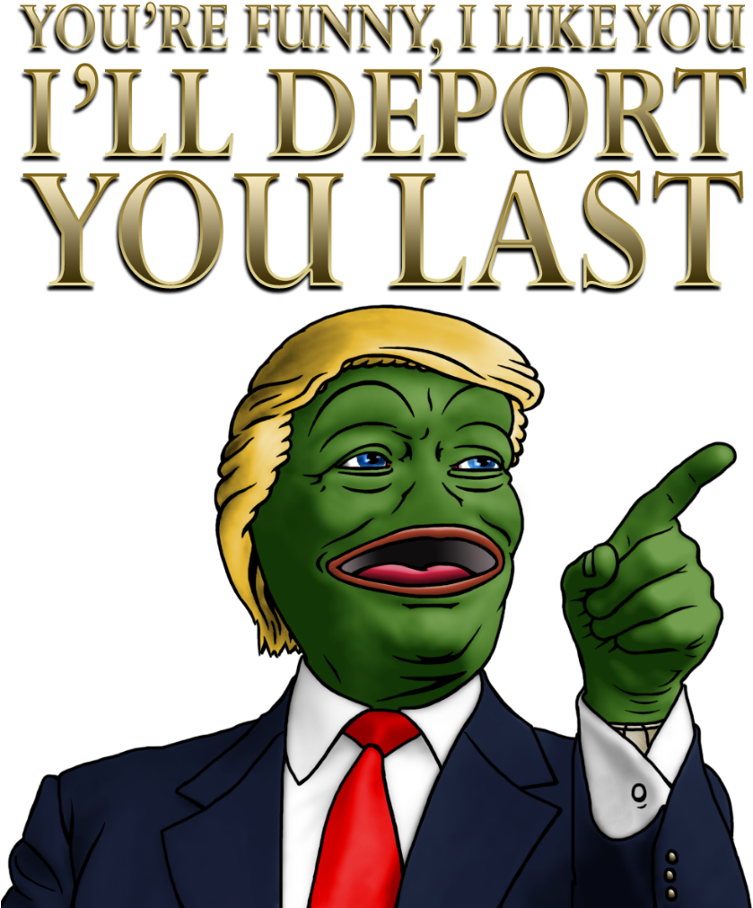 Cool Pepe Memes - Donald Trump Pepe Memes (853x1024), Png Download