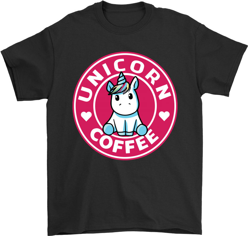 Unicorn Coffee Mashup Starbucks Logo Shirts T Shirt - Vietnamese Coffee Shirt (394x394), Png Download