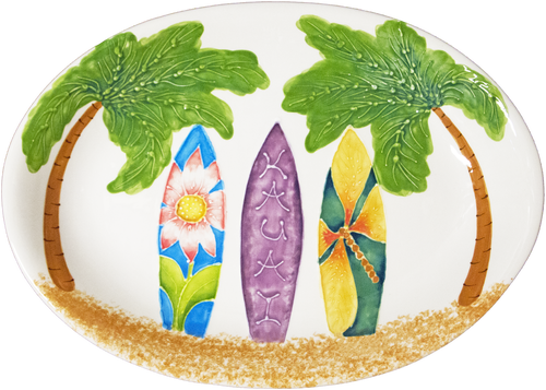 15" Oval Hawaiian Surfboards - Craft (500x357), Png Download