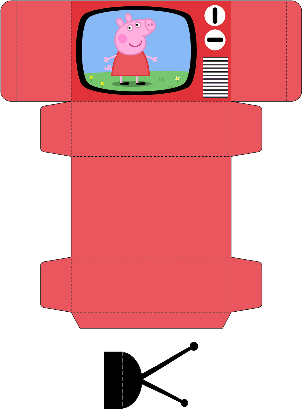 Papa Pig, George Pig, Pig Party, George Cerdo, Aniversario - Mini Papercraft Peppa Pig (1095x1600), Png Download