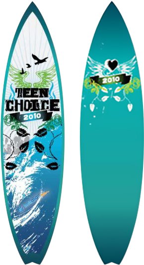 2010 Teen Choice Awards Surfboard - Nomination (320x560), Png Download