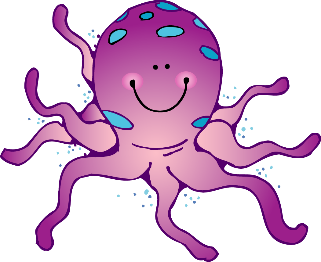 Cute Octopus Png Clipart - Octopus Png Clipart (1051x859), Png Download