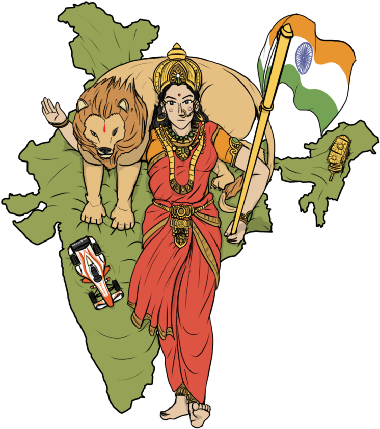 Evolution Of Mother India By Vachalenxeon Deviantart - Climatic Zones Of India (774x1032), Png Download
