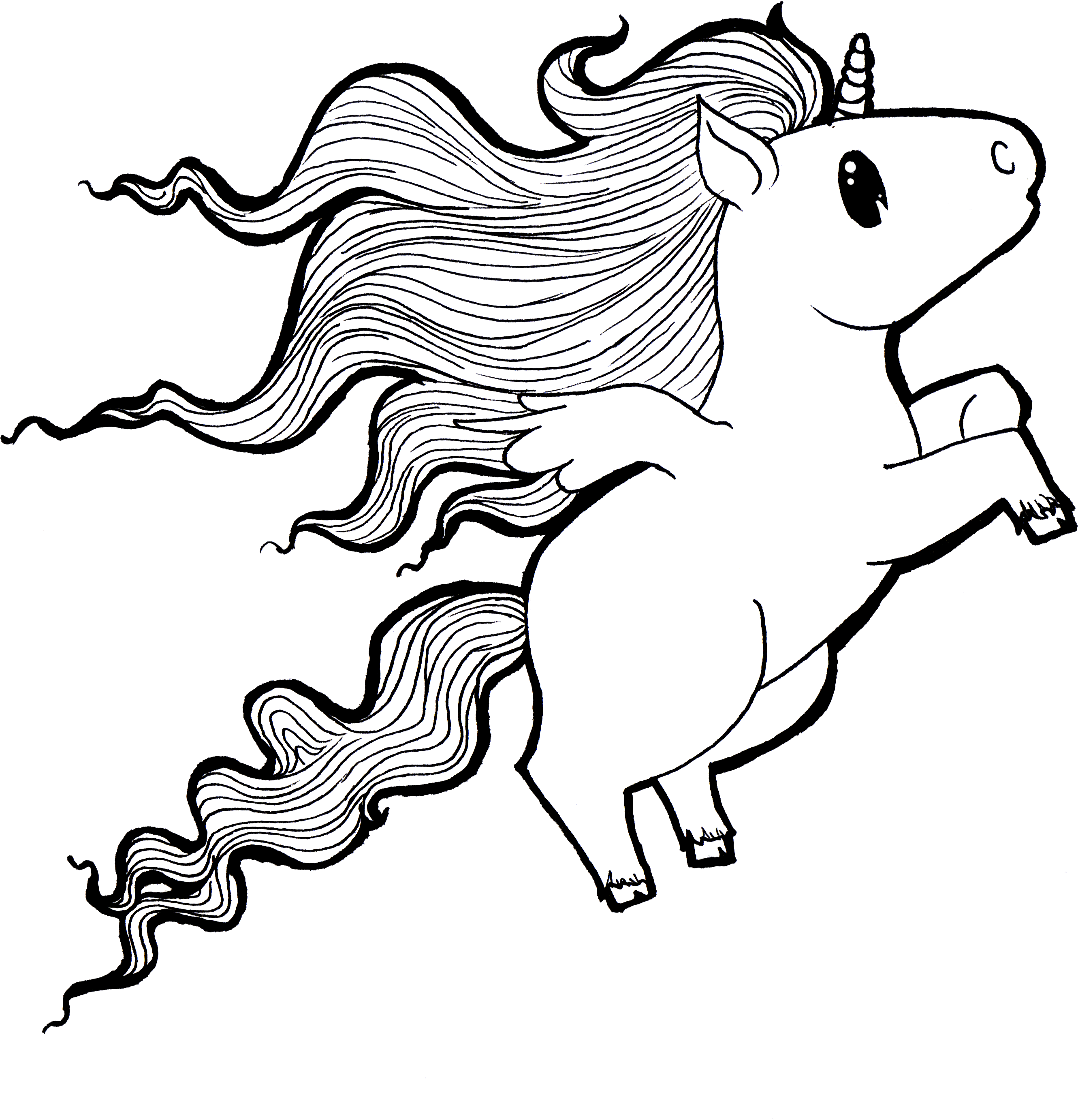 These Are Some Cute Little Unicorns I Drew One Night - Illustration (2851x3097), Png Download