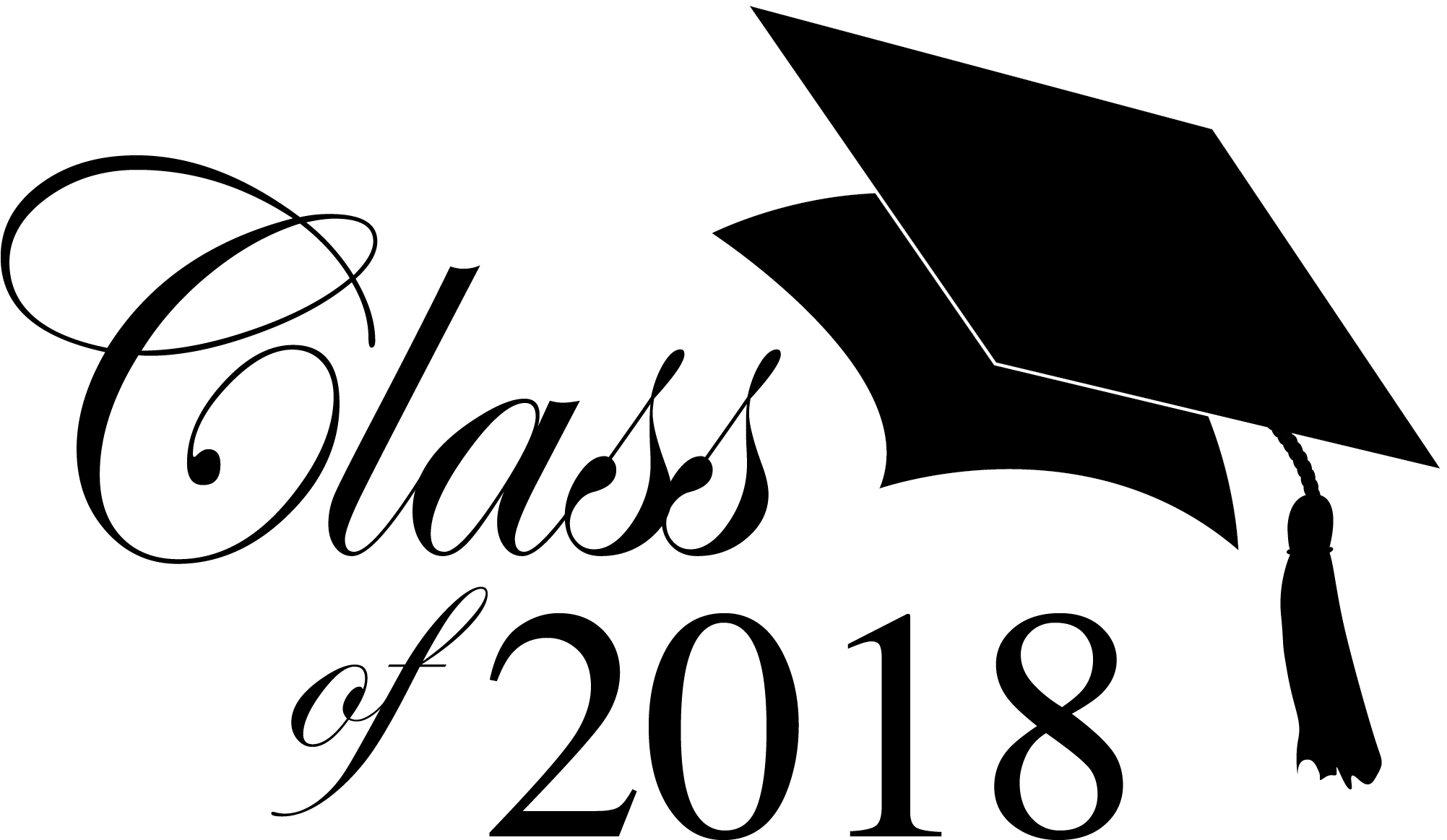 Jpg Transparent 2018 Graduation Clipart - Graduation 2018 Clip Art (2002x1354), Png Download