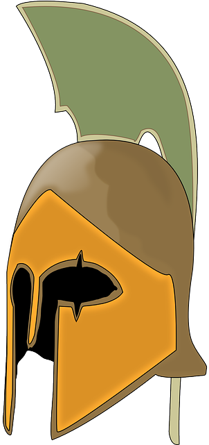 Cartoon, Roman, Helmet, Knight, Greece, Astronaut - Hades Helmet Clipart (320x640), Png Download