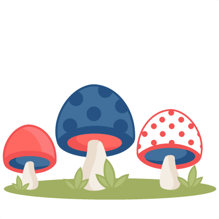 Polka Dot Mushrooms Svg Scrapbook Cut File Cute Clipart - Cute Free Clipart Mushrooms (432x432), Png Download
