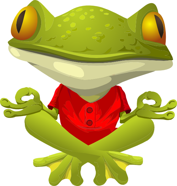 How To Set Use Yoga Frog Clipart (564x593), Png Download