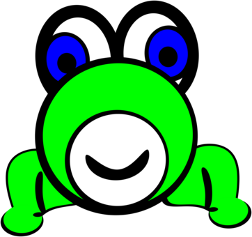 The Frog Prince Edible Frog Cartoon Drawing - Circle Face Image Cartoon (362x340), Png Download