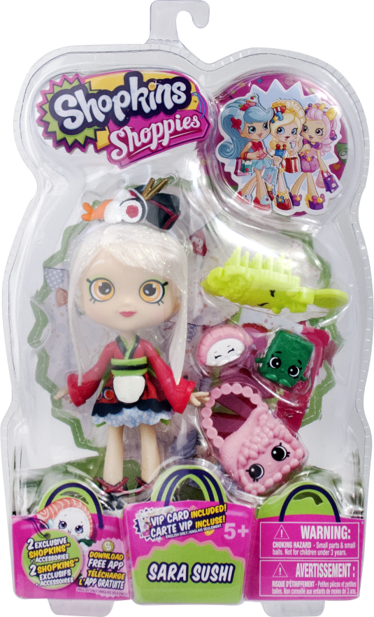 Id56342 W1 Face-sarasushi - Shopkins Shoppies Doll Sara Sushi Season 5 (535x882), Png Download