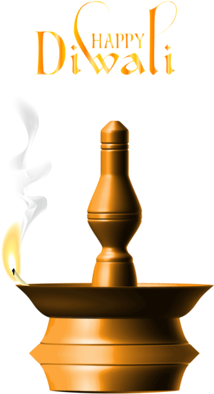 Happy Diwali Candle Png Clipart Image - Png Transparent Happy Diwali (328x600), Png Download