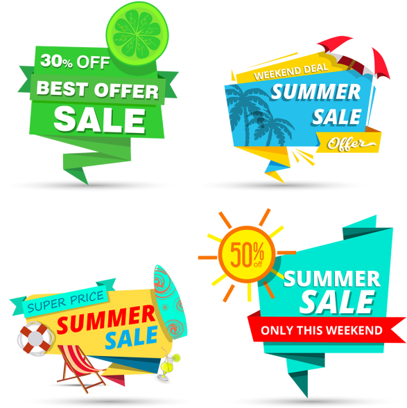 Summer Sale Tags - Png Vector Offer (640x640), Png Download