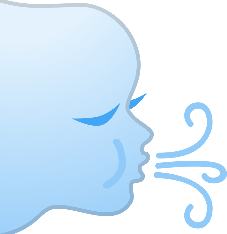Download Svg Download Png - Emoji De Viento (1024x1024), Png Download