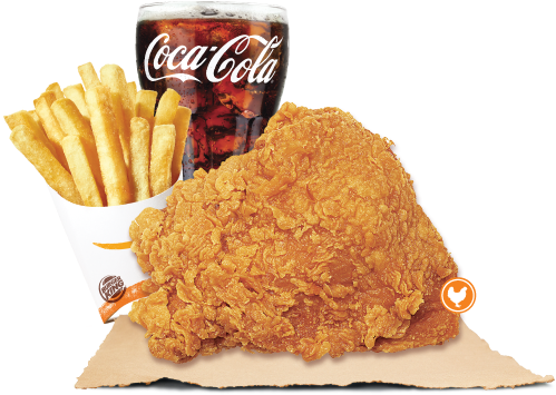 Fried Chicken Set - Burger King (500x540), Png Download