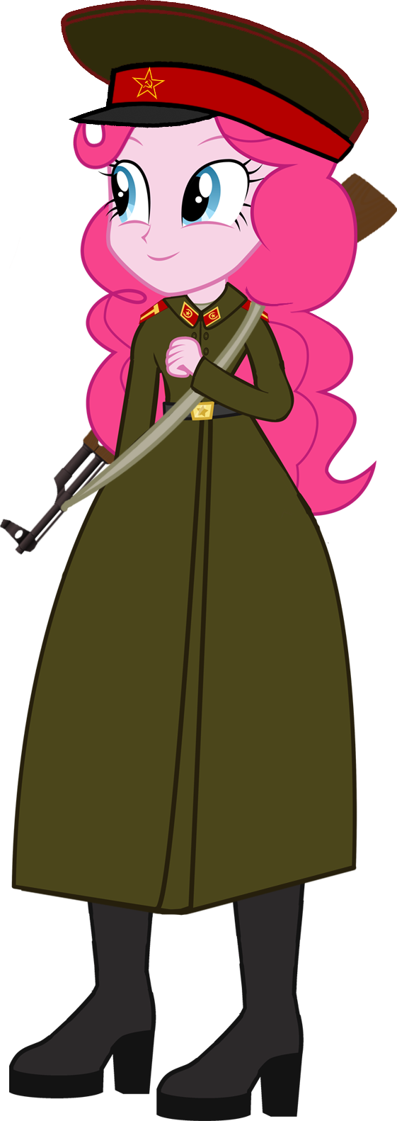 Pinkiepiemike, Boots, Communism, Equestria Girls, Gun, - Equestria Girls Soviet (561x1582), Png Download
