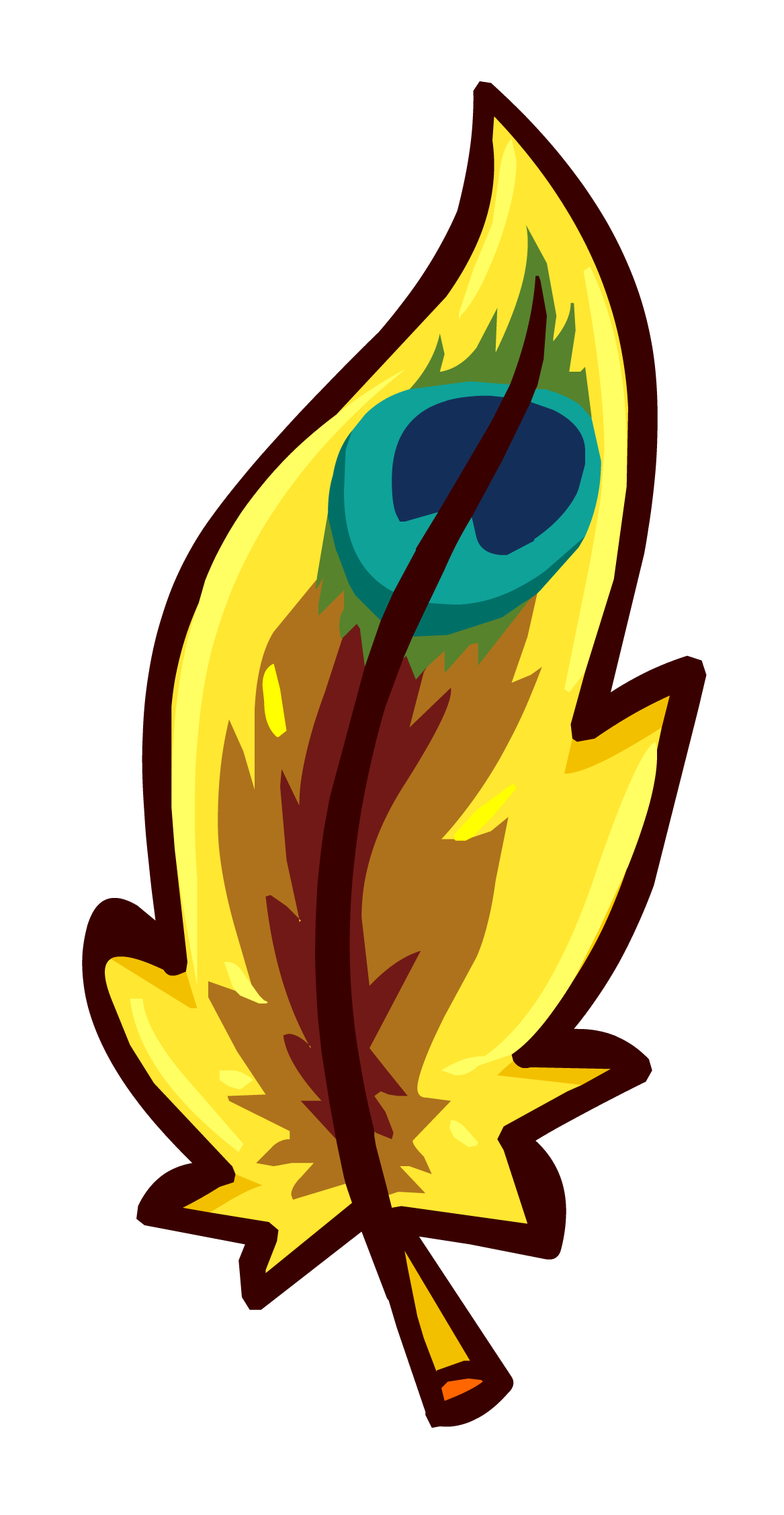 Tropical Feather 1 - Feather Club Penguin (1167x2254), Png Download