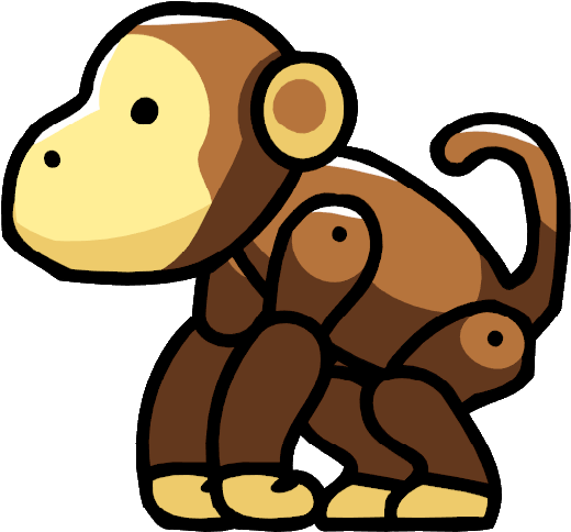 Image Scribblenauts Wiki Fandom Clip Art Royalty Free - Monkey Png (550x501), Png Download
