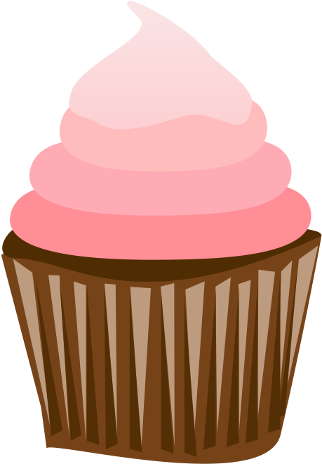 Drawn Cake Pink Cupcake - Cupcake Clipart Png (600x800), Png Download