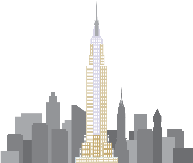 Empire State Building Clipart - Chrysler Building Png (792x612), Png Download