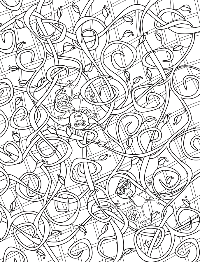 Inside-vines - Line Art (686x898), Png Download