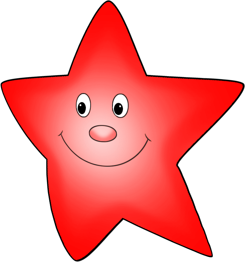 Stars Clipart Comet - Star Red Clipart (893x983), Png Download