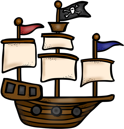 Pirate Ship - Piracy (500x524), Png Download