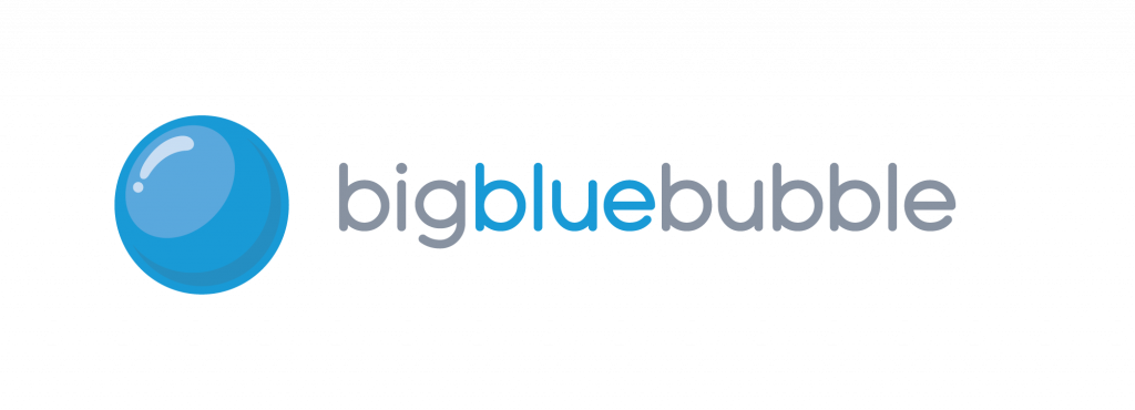 Big Blue Bubble Logo - Electric Blue (1024x370), Png Download