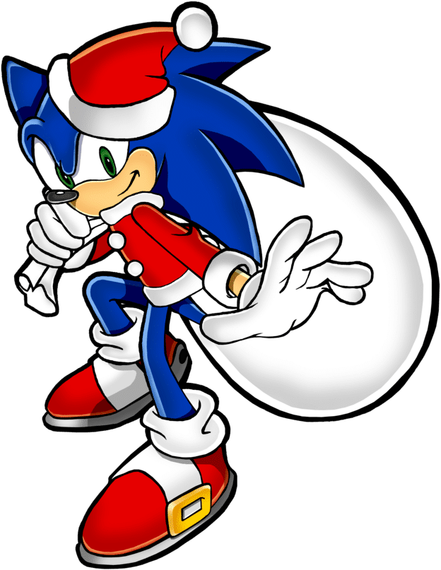 Hedgehog Clipart Holiday - Sonic The Hedgehog Santa (900x888), Png Download